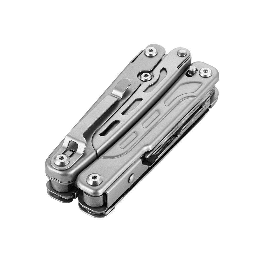 Multitool in grau zusammengeklappt